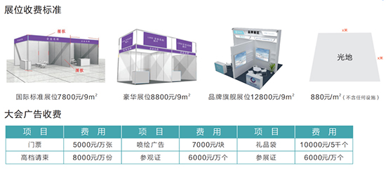 展位收费标准