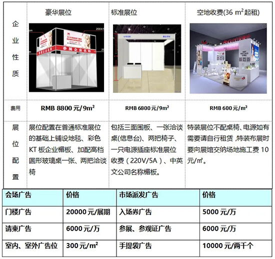 厦门国际美容美发化妆用品博览会价格