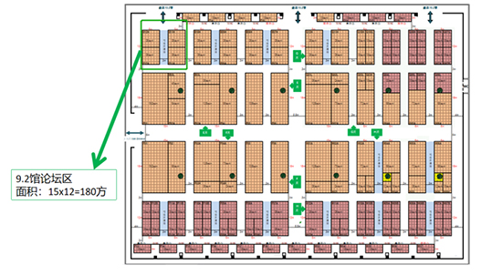 专业线b区9.2馆论坛区活动场地如图所示